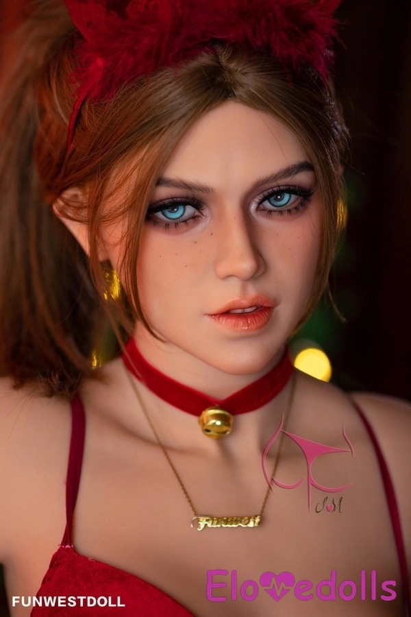 159cm A Cup TPE Amber Eyes Petite Breasts Red Realistic Sex Doll Product