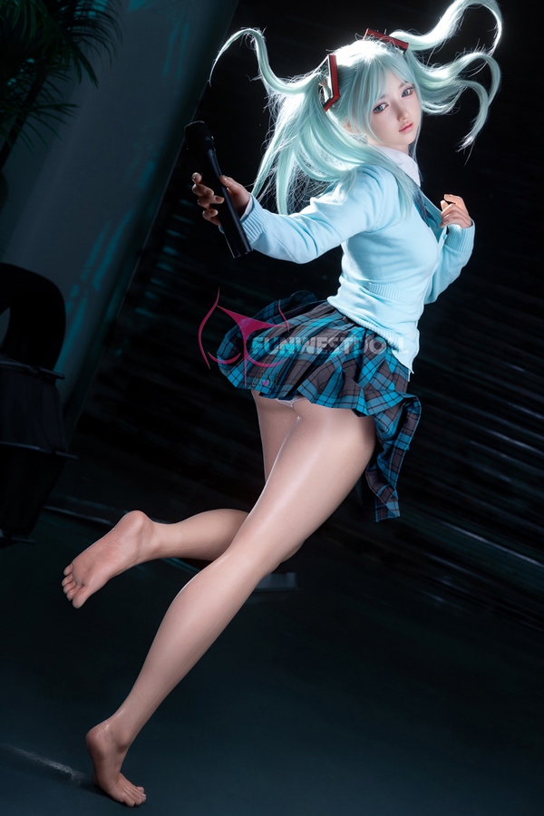 159cm A Cup Silicone Blue Eyes White Small Breasts Anime Sex Doll Detail View 1