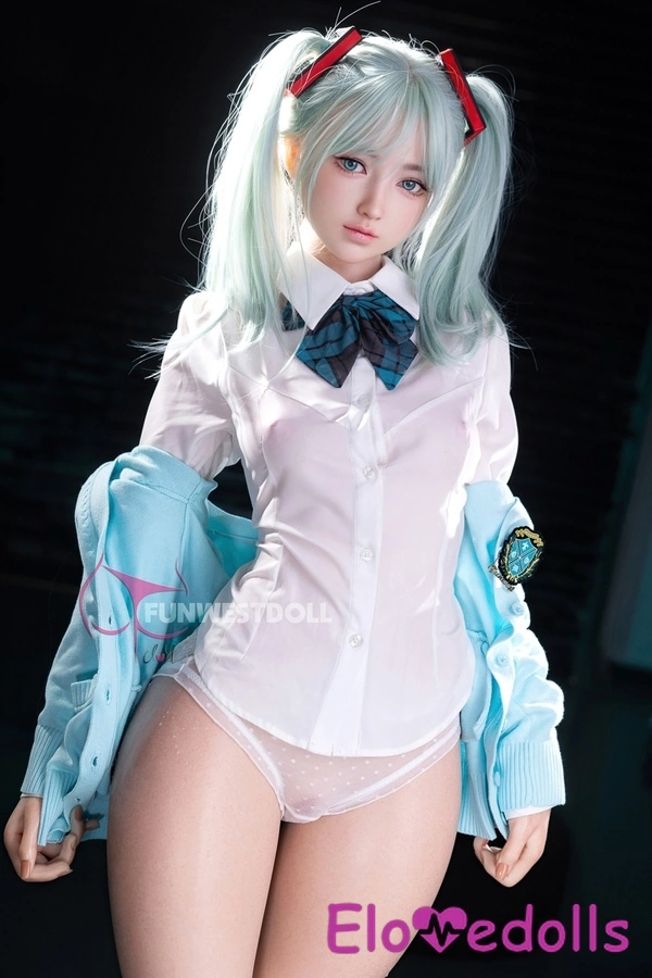 Boneka Seks Anime 159cm A Cup Silikon Mata Biru Bibir Tipis Payudara Kecil Detail Lihat 5