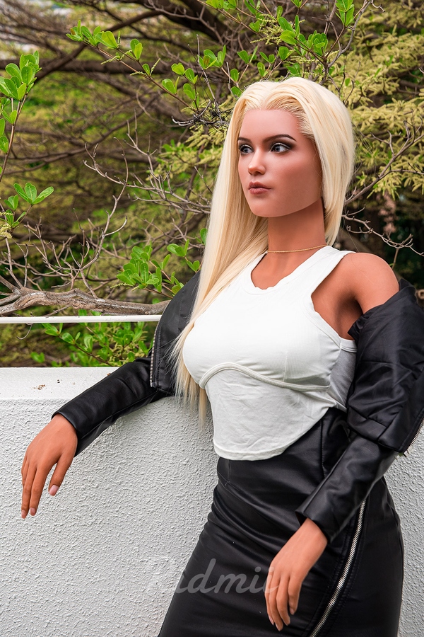 163cm E Cup Silicone Head & TPE Body Petite Breasts Blonde Thin Lips Big Booty Sex Doll Gallery 8