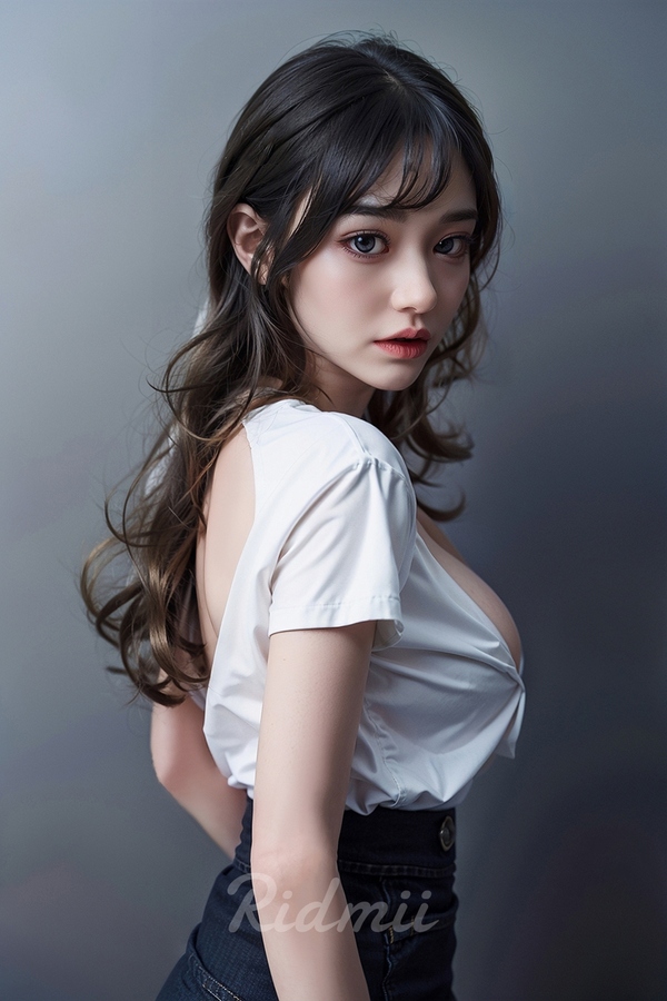 168cm D Cup Silicone Head & TPE Body Petite Breasts Brunette Thin Lips Sex Doll Detail View 5