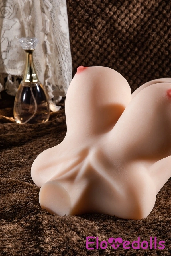 Búp bê tình dục TPE 41cm, môi bóng, tóc vàng, ngực lớn, thân hình 3