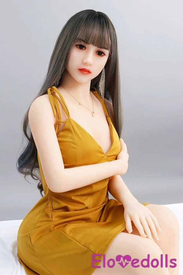 160cm B Cup TPE Amber Eyes Gray Petite Realistic Sex Doll Gallery 3