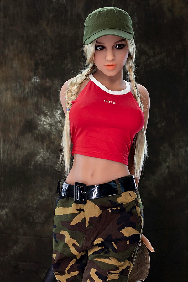 166cm C Cup TPE Thin Lips Blonde Amber Eyes American Sex Doll Detail View 4
