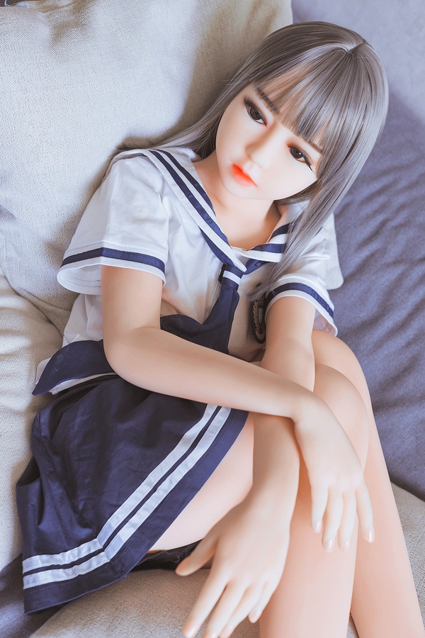 128cm A Cup TPE Small Breasts Blue Eyes Petite Japanese Sex Doll Gallery 2