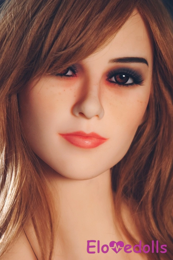 Boneka Seks Realistis Petite Bibir Mengkilap Cokelat TPE Cup B 160cm