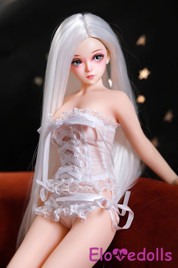60cm B Cup TPE White Hourglass Thin Lips Mini Sex Doll Gallery 4