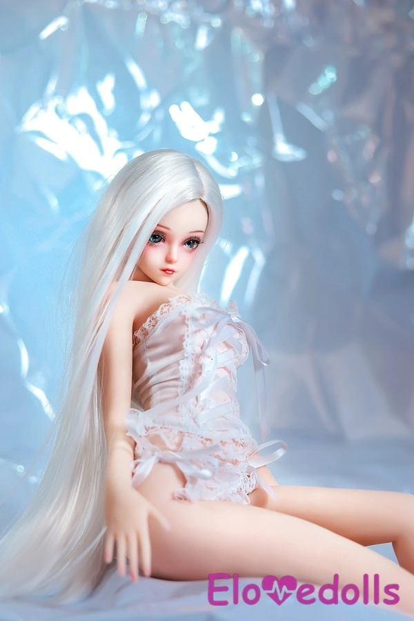 60cm B Cup TPE Blue Eyes Petite Breasts White Mini Sex Doll Gallery 8