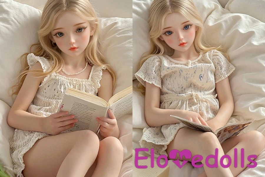 60cm B Cup TPE Petite Blonde Thin Lips Anime Sex Doll Gallery 2