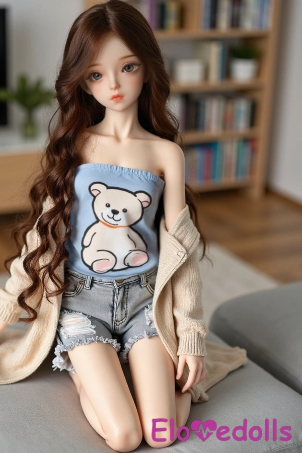 60cm B Cup TPE Gray Eyes Petite Breasts Thin Lips Anime Sex Doll Gallery 6