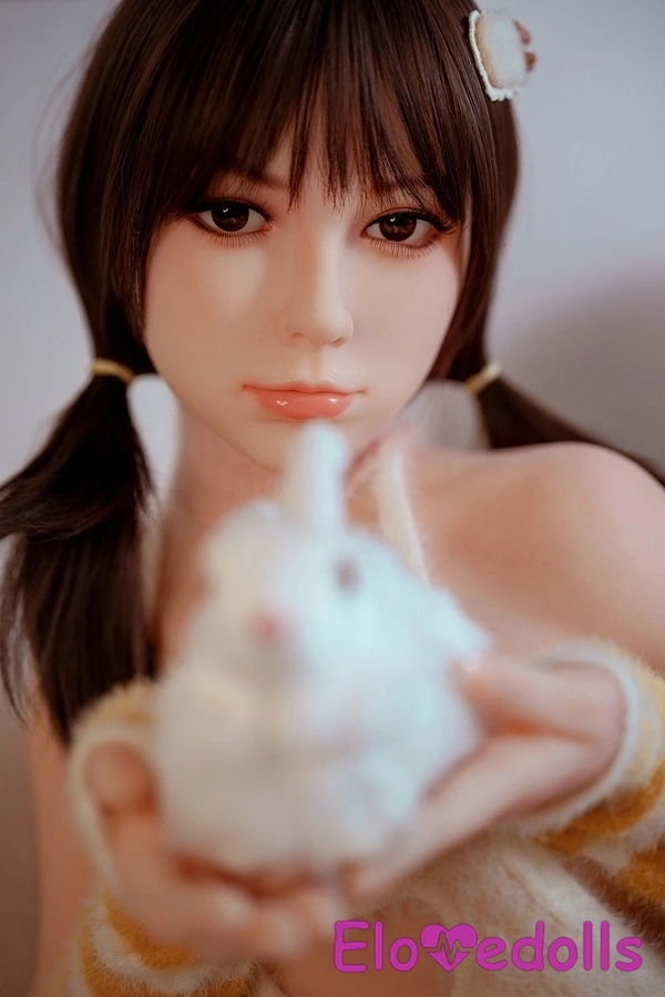 150cm A Cup TPE Amber Eyes Thin Lips Brunette Sex Doll Product