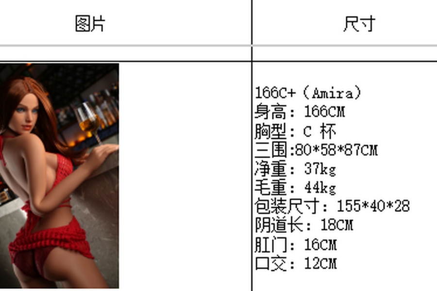 166cm C Cup TPE Amber Eyes Petite Breasts Red Sex Doll Detail View 16