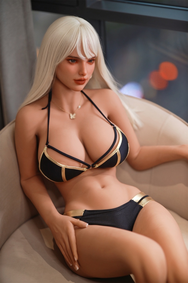 166cm E Cup TPE Amber Eyes Blonde Voluptuous Sex Doll Detail View 18