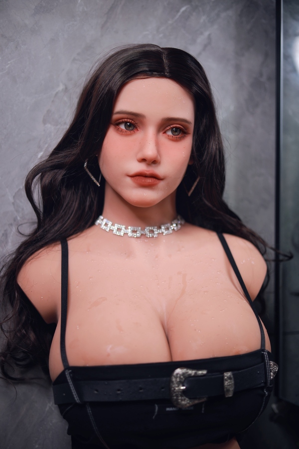 85cm E Cup TPE Medium Breasts Full Lips Gray Eyes Sex Doll Torso Detail View 5