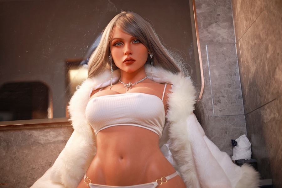 85cm E Cup TPE Blonde Petite Amber Eyes Sex Doll Detail View 1