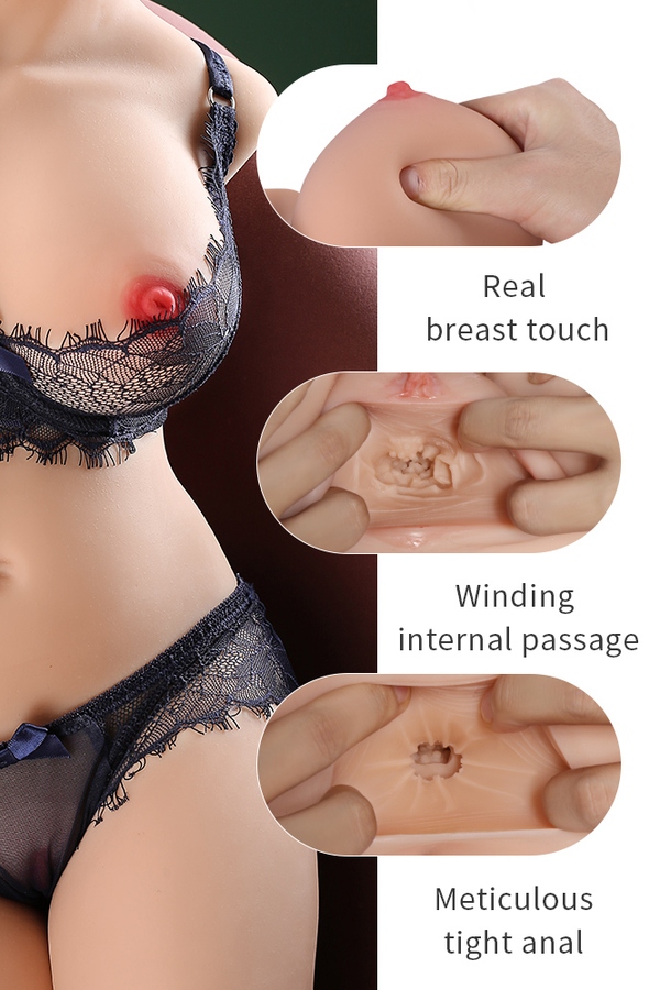 55cm C Cup TPE Amber Eyes Voluptuous Thin Lips Sex Doll Gallery 3