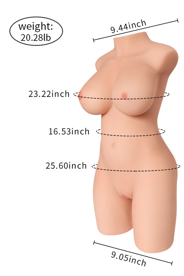 55cm C Cup TPE Voluptuous Small Breasts Amber Eyes Sex Doll Gallery 9