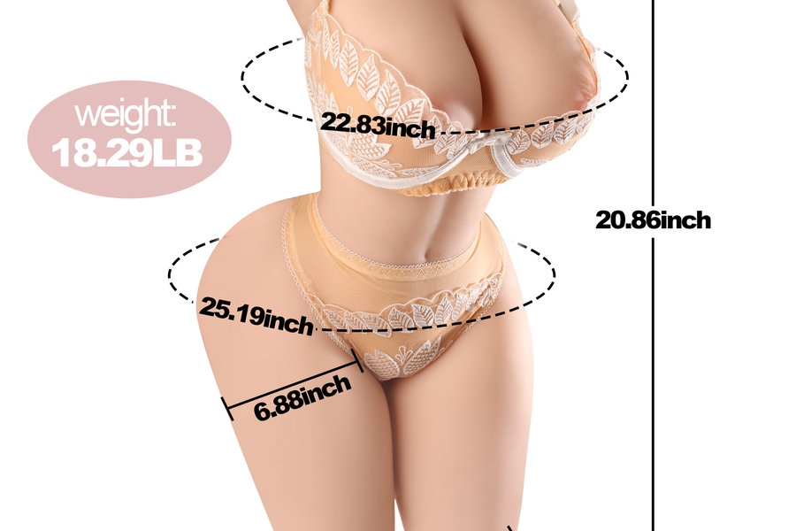 52cm B Cup TPE Gray Thin Lips Voluptuous Sex Doll Gallery 5