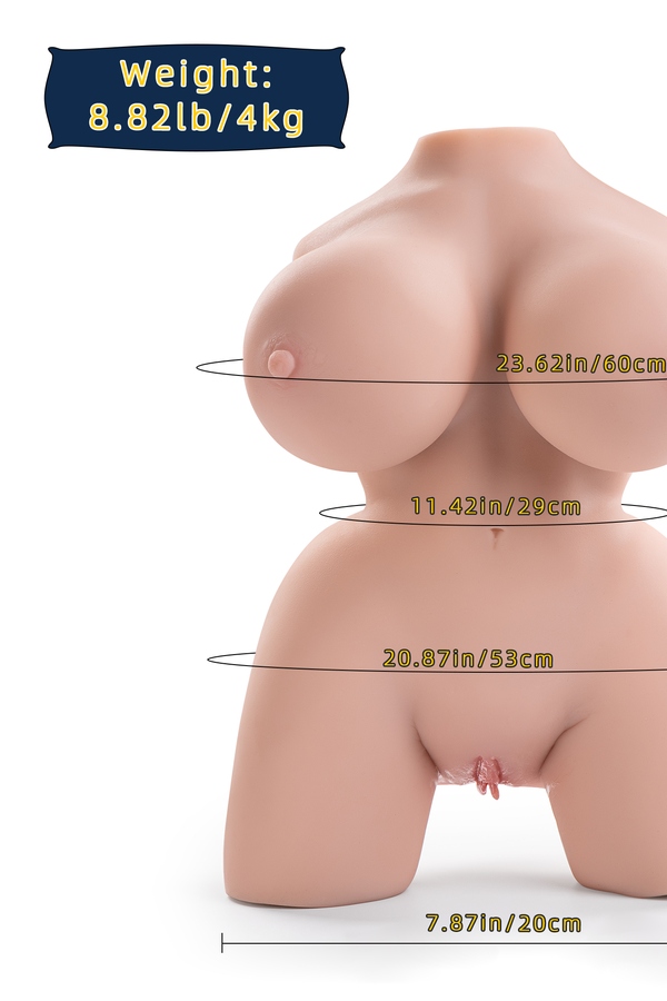37cm F Cup TPE Amber Eyes Voluptuous Small Breasts Sex Doll Gallery 2