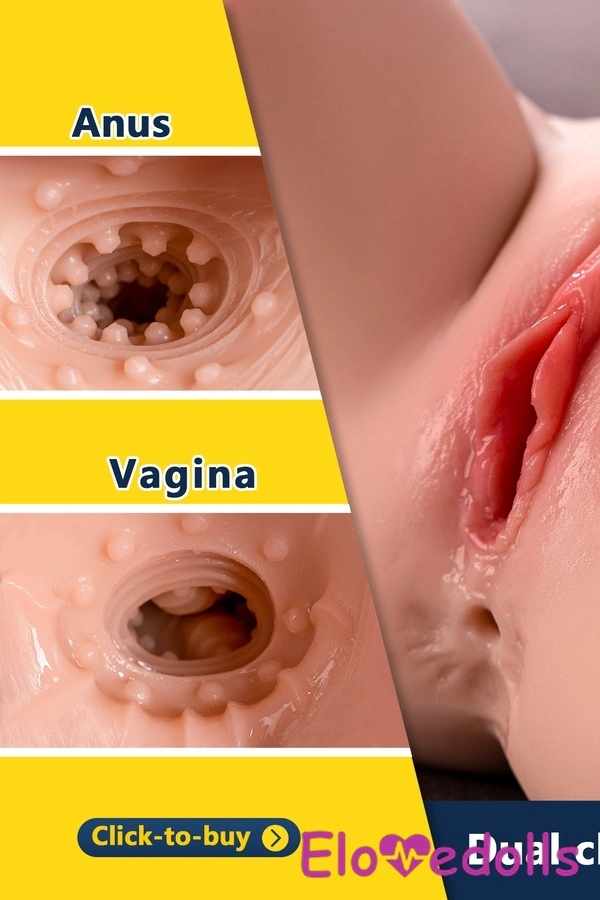 گالری عروسک جنسی ۳۷ سانتی‌متری F Cup TPE با سینه‌های کوچک و جذاب، چشم‌های کهربایی، ۷