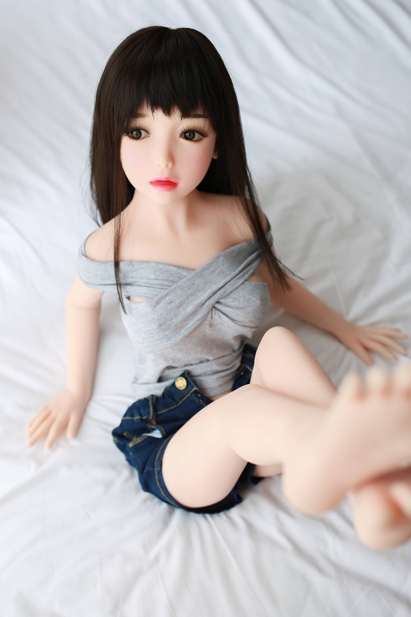 160cm D Cup TPE&Silicone Petite Breasts Gray Eyes Thin Lips Mini Sex Doll Gallery 4