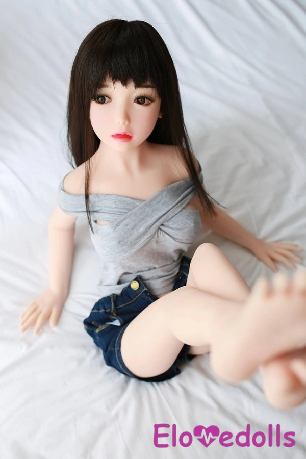 160cm D Cup TPE&Silicone Petite Breasts Gray Eyes Thin Lips Mini Sex Doll Gallery 4