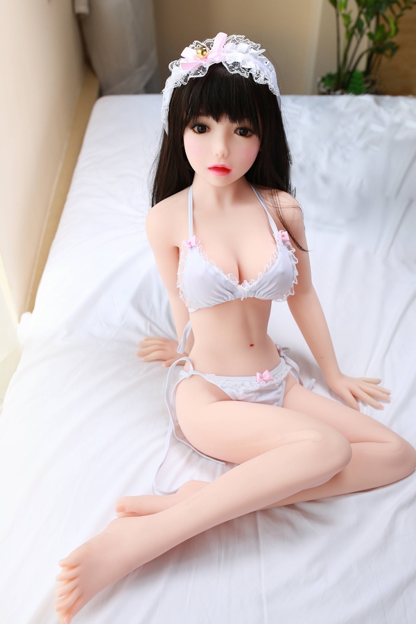 160cm D Cup TPE&Silicone Thin Lips Petite Breasts Gray Eyes Mini Sex Doll Detail View 10