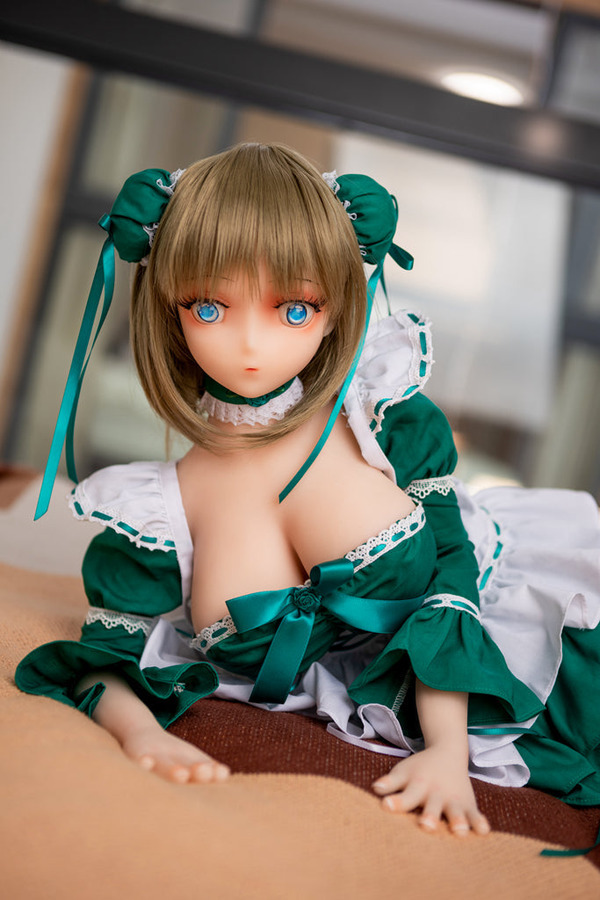 70cm B Cup TPE Green Eyes White Thin Lips Anime Sex Doll Detail View 1