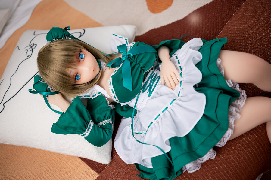 70cm B Cup TPE White Thin Lips Green Eyes Anime Sex Doll Detail View 4