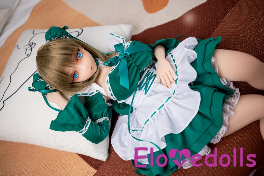 70cm B Cup TPE White Thin Lips Green Eyes Anime Sex Doll Detail View 4