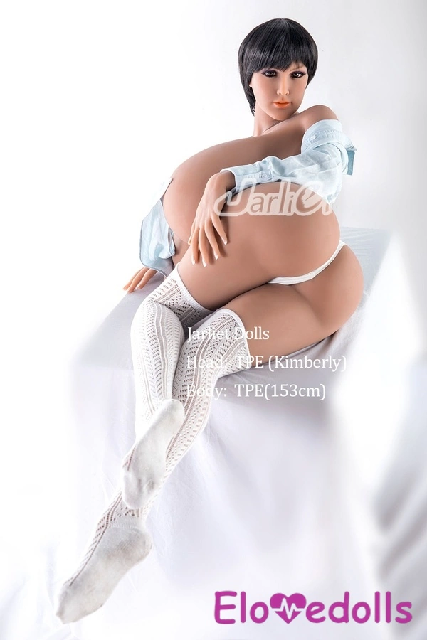 153cm F Cup TPE Glossy Lips Petite Breasts Black Realistic Sex Doll Detail View 7