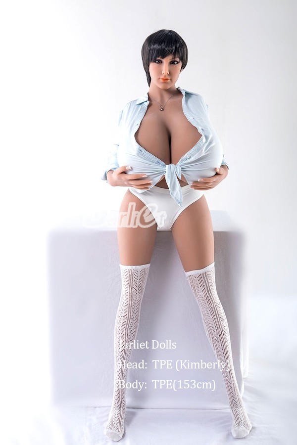 153cm F Cup TPE Black Glossy Lips Petite Breasts Realistic Sex Doll Detail View 8