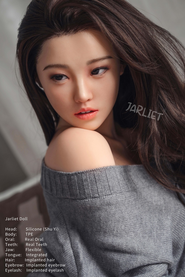 149cm B Cup Silicone Head & TPE Body Gray Eyes Petite Breasts Brunette Sex Doll Gallery 5