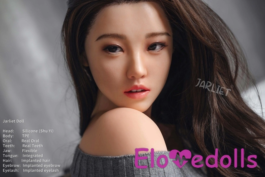 Κεφαλή σιλικόνης 149cm B Cup & σώμα TPE Petite breasts Brunette Voluptuous Sex Doll Gallery 6
