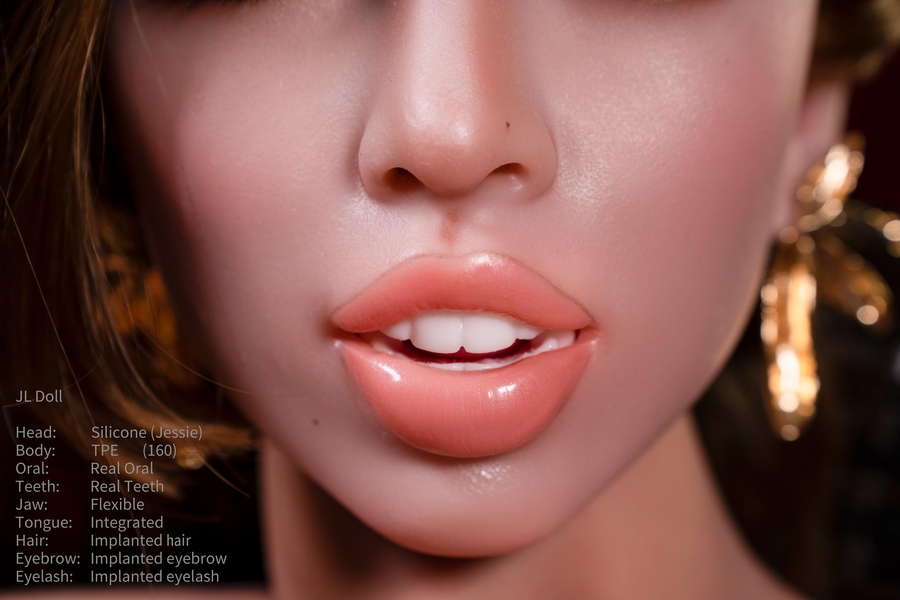 160cm C Cup Silicone Head & TPE Body Thin Lips Red Small Breasts Realistic Sex Doll Gallery 6
