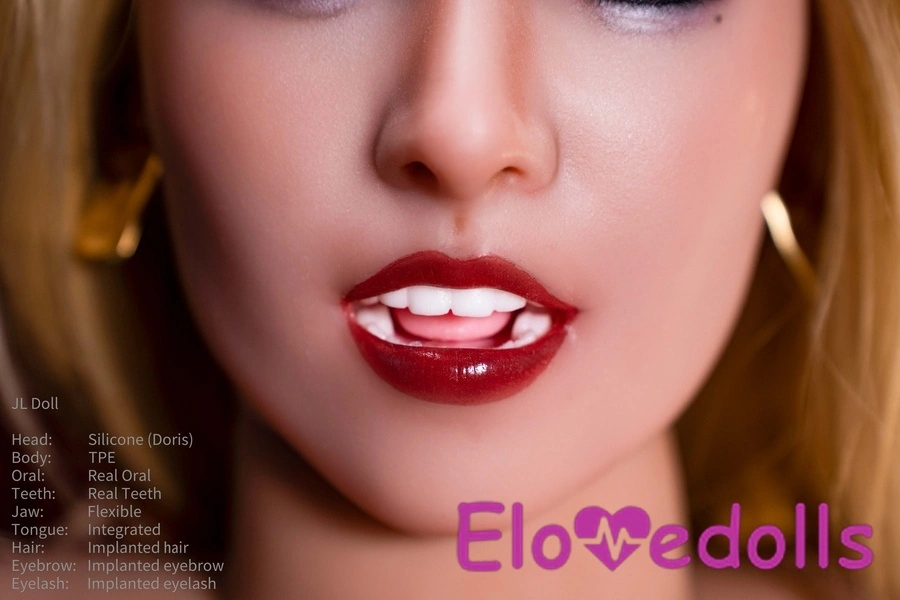 148 سینٹی میٹر سی کپ سلیکون ہیڈ اینڈ ٹی پی ای باڈی وولوپٹو امبر آنکھیں پتلے ہونٹ لائف لائک سیکس ڈول گیلری 7