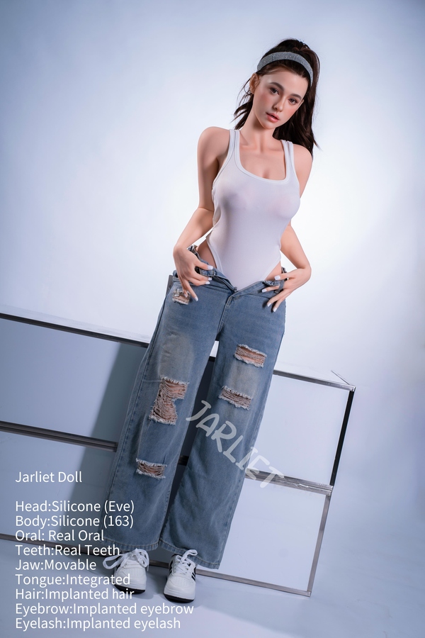 163cm D Cup Silicone Medium Breasts Brunette Amber Eyes Celebrity Sex Dolls Detail View 12
