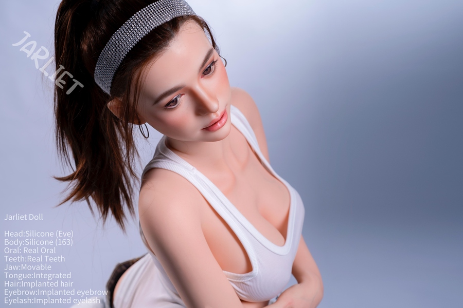 163cm D Cup Silicone Medium Breasts Amber Eyes Brunette Celebrity Sex Dolls Detail View 18