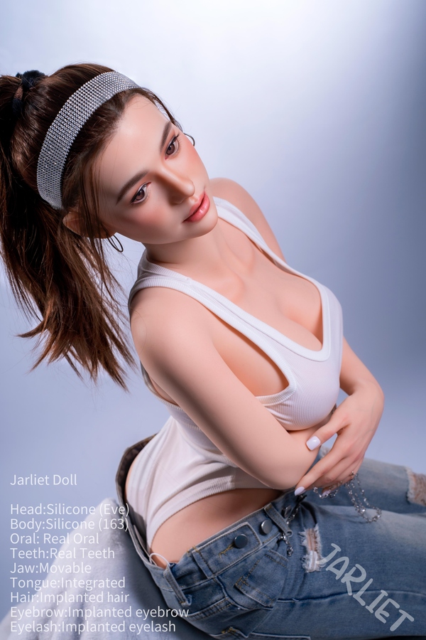 163cm D Cup Silicone Amber Eyes Brunette Voluptuous Celebrity Sex Dolls Detail View 19