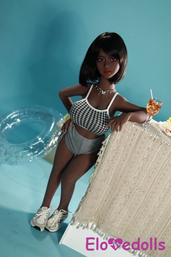 105cm D Cup TPE Black Petite Thin Lips Sex Doll Gallery 3