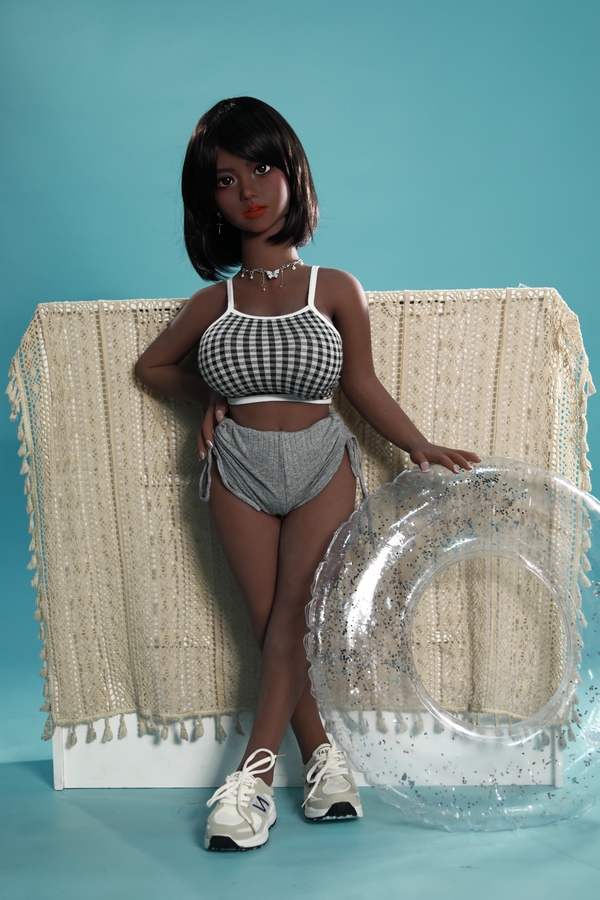 105cm D Cup TPE Petite Black Hazel Eyes Sex Doll Gallery 4