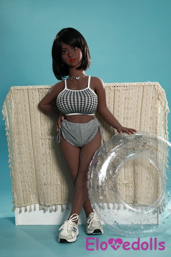 105cm D Cup TPE Petite Black Hazel Eyes Sex Doll Gallery 4