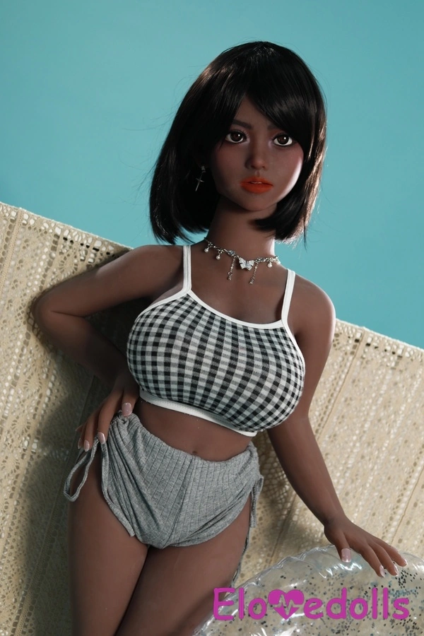 105cm D Cup TPE Black Thin Lips Petite Sex Doll Gallery 5