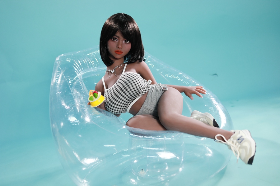 105cm D Cup TPE Petite Thin Lips Black Sex Doll Detail View 3