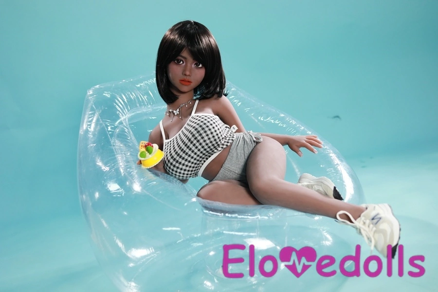 105cm D Cup TPE Petite Thin Lips Black Sex Doll Detail View 3
