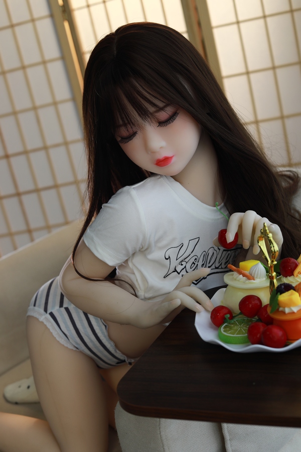 100cm A Cup TPE Blonde Amber Eyes Petite Cheap Sex Dolls Detail View 20