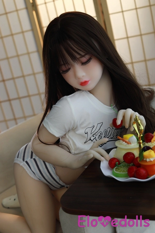 Búp bê tình dục giá rẻ TPE tóc vàng mắt hổ phách 100cm A Cup nhỏ nhắn Xem chi tiết 20