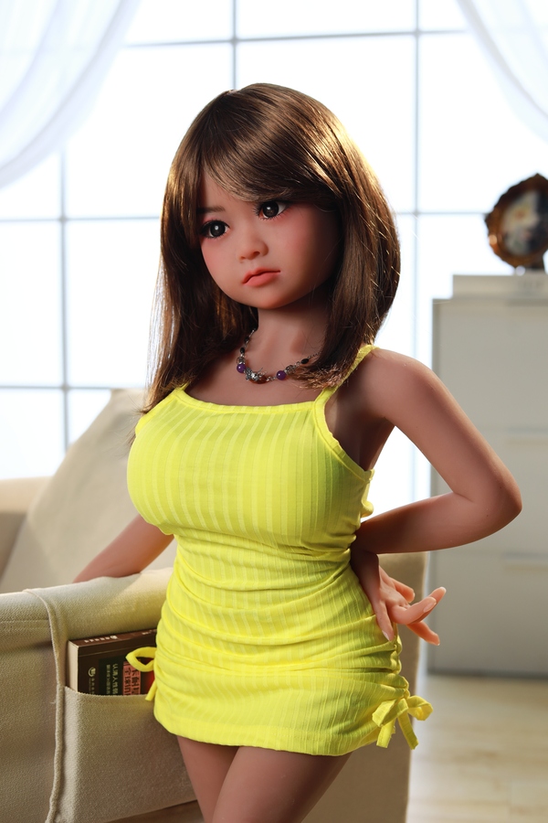 100cm C Cup TPE Petite Amber Eyes Thin Lips Mini Sex Doll Detail View 6