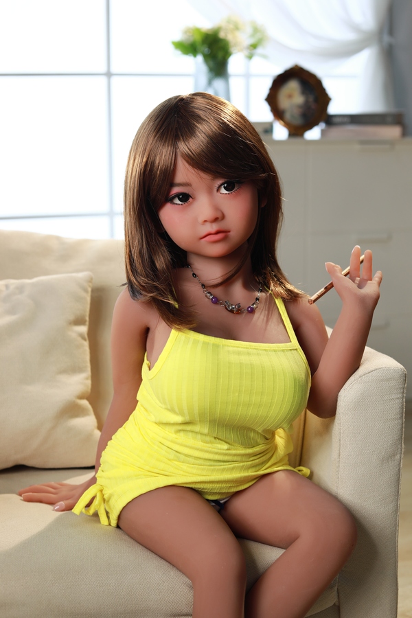 100cm C Cup TPE Small Breasts Thin Lips Amber Eyes Mini Sex Doll Detail View 17