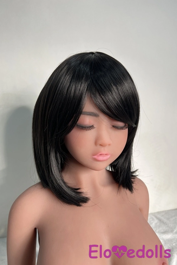 100 cm C-kupa TPE Tunna läppar Bärnstensfärgade ögon Liten realistisk sexdocka Detaljvy 4
